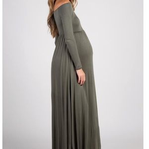 PinkBlush Maternity Maxi dress, olive